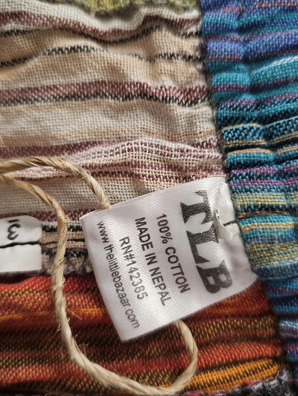 TLB The Little Bazaar Womens M Patchwork Maxi Skirt Boho Cotton Nepal NWT